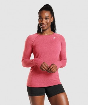 Gymshark Vital Seamless 2.0 Light Long Sleeve Top Long Sleeve Top Fuchsie | 90ADNWOHZ