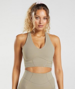 Gymshark Whitney Longline Bra Sports Bras Bruin | 42BHGVQZM