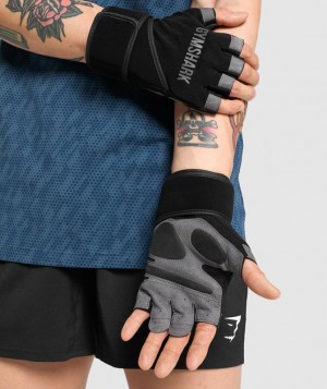 Gymshark Wrap Lifting Gloves All Equipment Zwart | 24JVXDWGQ