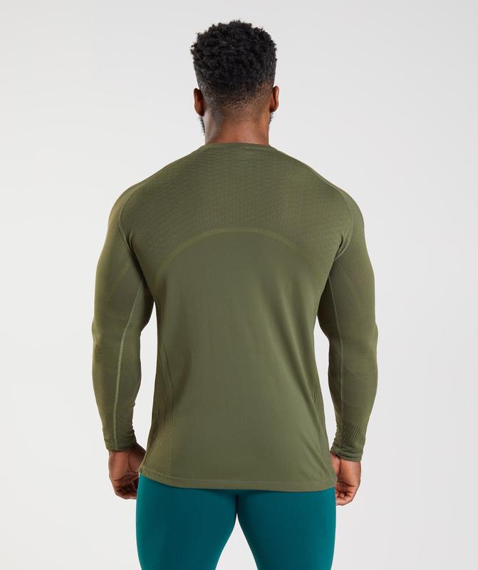 Gymshark 315 Long Sleeve T-Shirt Long Sleeve Top Groen | 62EGQTRKJ