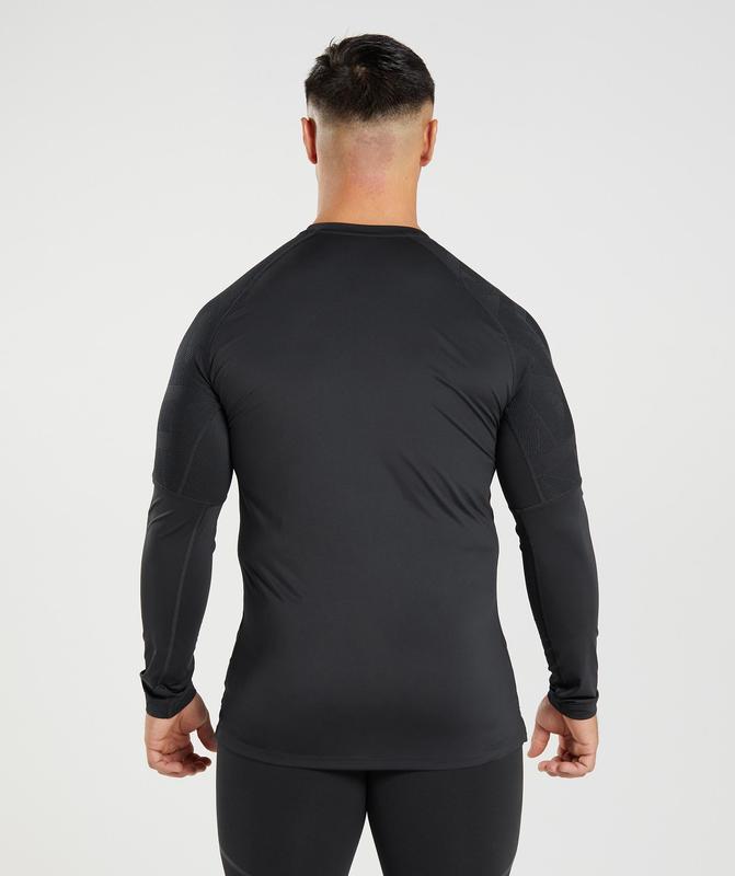 Gymshark 315 Long Sleeve T-Shirt T-Shirts Zwart | 82GKNCITH