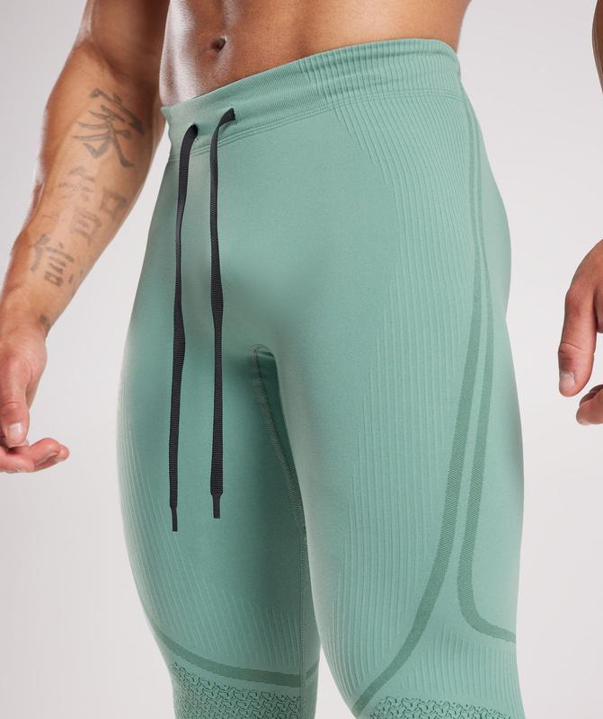 Gymshark 315 Seamless Tights Baselayer Groen | 13DTECONJ