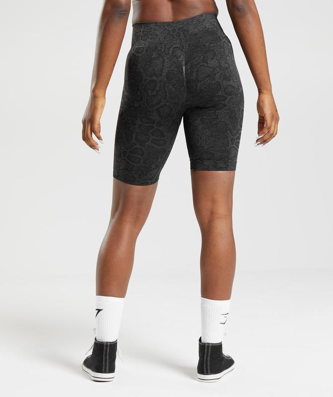 Gymshark Adapt Animal Seamless Cycling Shorts Korte Broek Urban Grey/Black | 73HOSVYJW