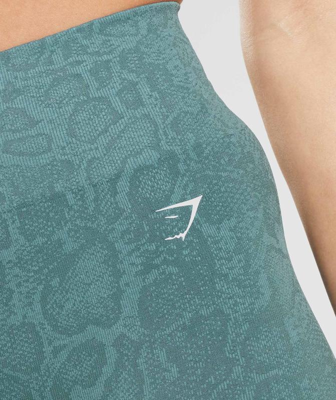 Gymshark Adapt Animal Seamless Cycling Shorts Korte Broek Blauw | 08RUXFMHG