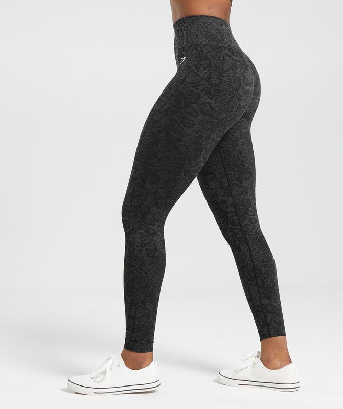 Gymshark Adapt Animal Seamless Leggings Leggings Urban Grey/Black | 05FILJRHN