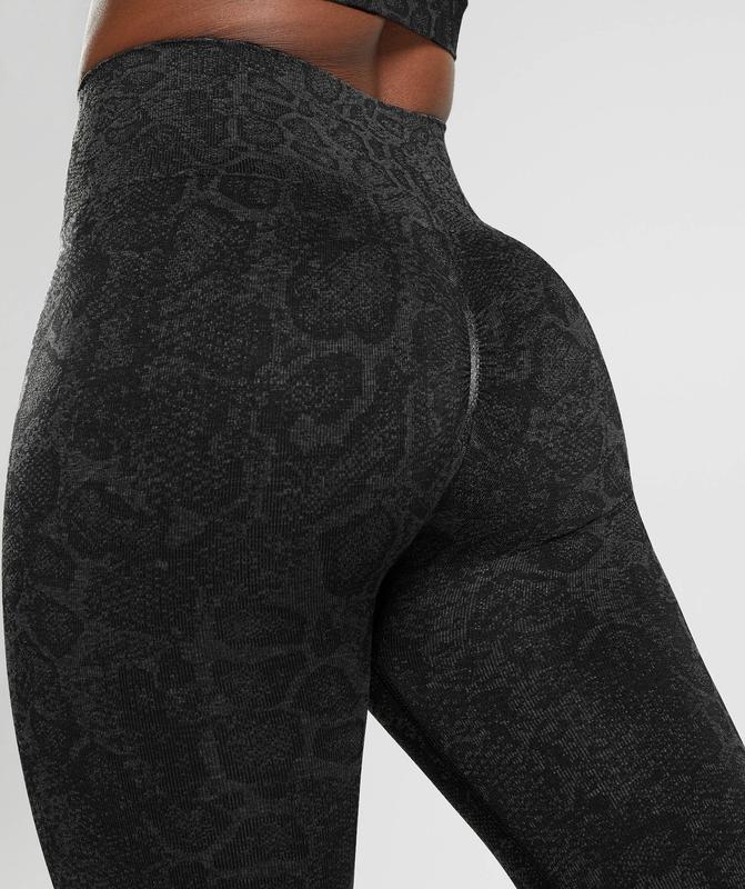 Gymshark Adapt Animal Seamless Leggings Leggings Urban Grey/Black | 05FILJRHN