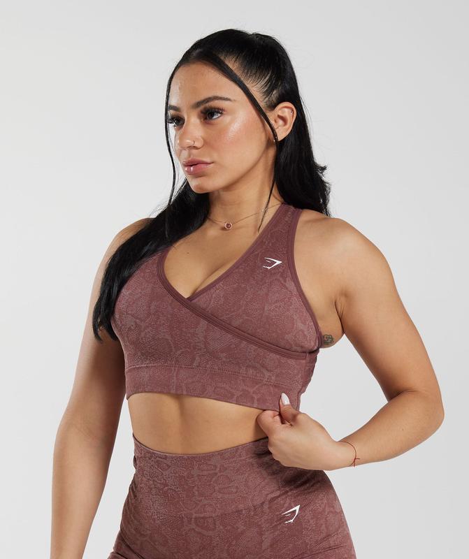 Gymshark Adapt Animal Seamless Sports Bra Sports Bras Bruin | 89KODVHZY