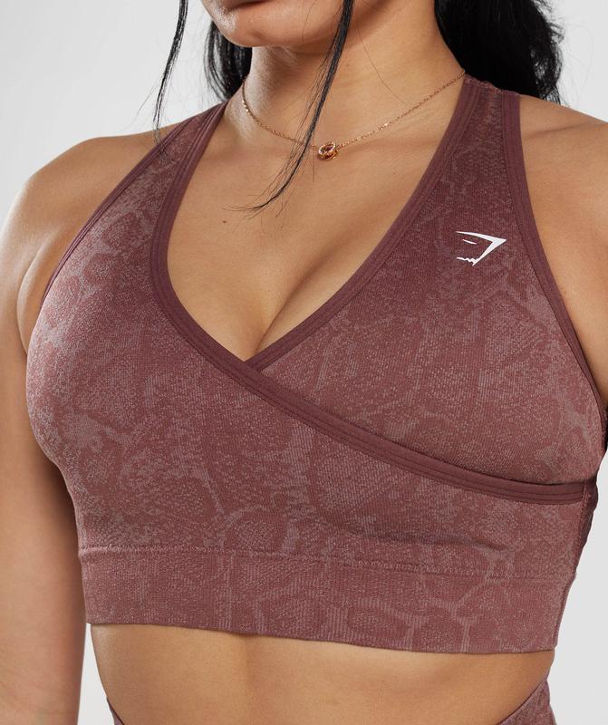 Gymshark Adapt Animal Seamless Sports Bra Sports Bras Bruin | 89KODVHZY