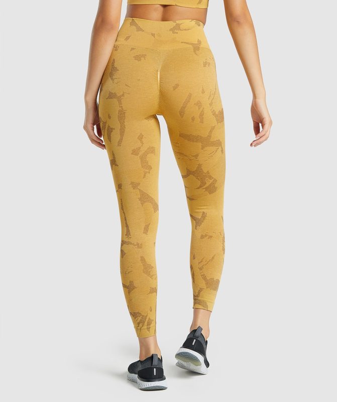 Gymshark Adapt Camo Seamless Leggings Leggings Geel | 25OSYVZAN