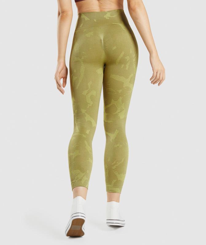 Gymshark Adapt Camo Seamless Leggings Leggings Groen | 34ILADXCE