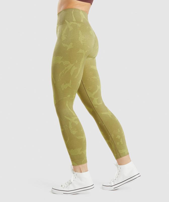 Gymshark Adapt Camo Seamless Leggings Leggings Groen | 34ILADXCE