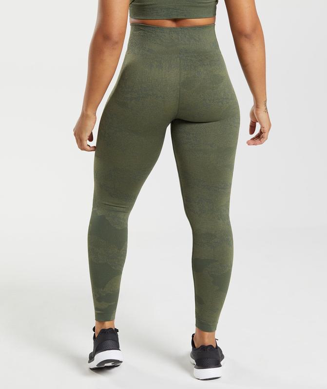 Gymshark Adapt Camo Seamless Leggings Leggings Olijfgroen | 68ULXGYZO