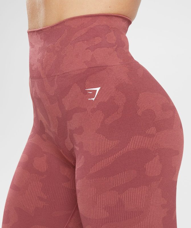 Gymshark Adapt Camo Seamless Ribbed Leggings Leggings Roze | 17GOHEKMX