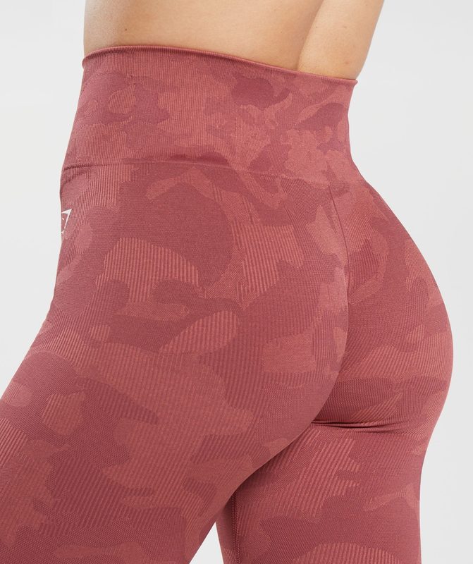 Gymshark Adapt Camo Seamless Ribbed Leggings Leggings Roze | 17GOHEKMX