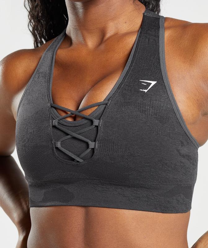 Gymshark Adapt Camo Seamless Sports Bra Sports Bras Grijs | 27TYXRJIE