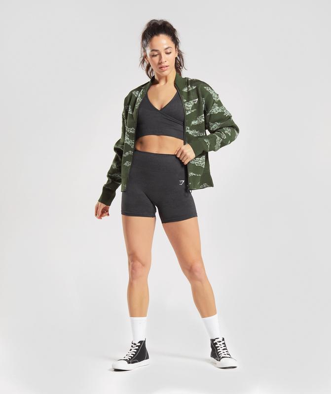 Gymshark Adapt Camo Seamless Track Jacket Jackets / Outerwear Groen | 72GTYLJKM