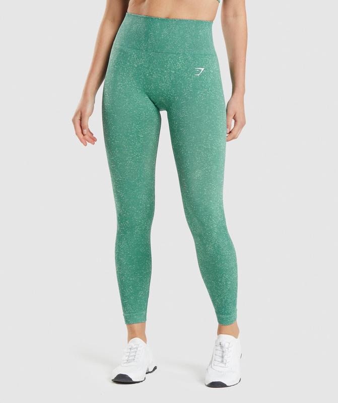 Gymshark Adapt Fleck Seamless Leggings Leggings Groen | 84CYOQFMX