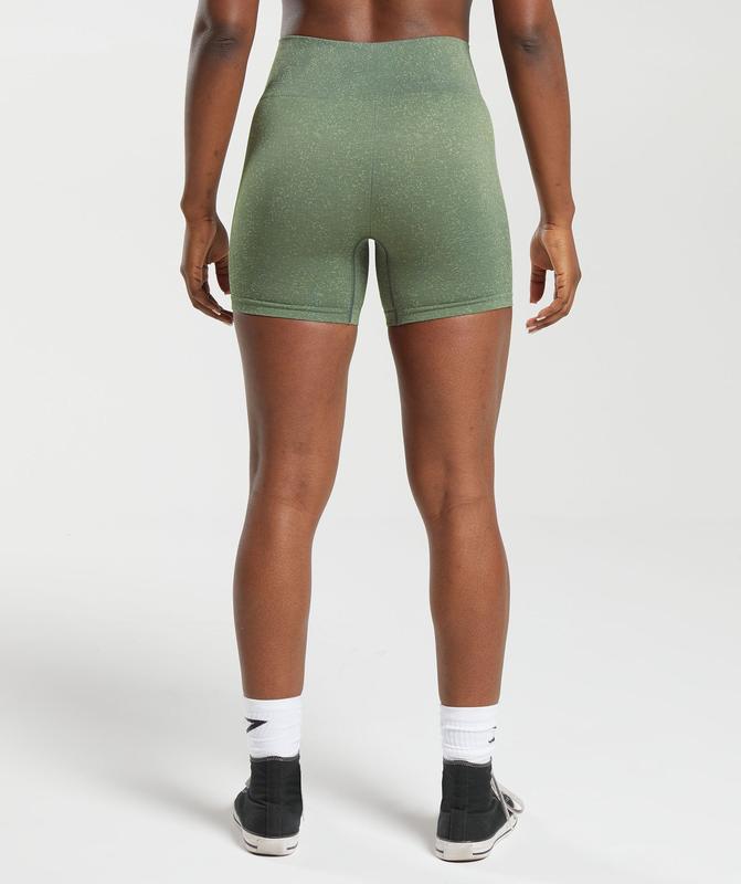 Gymshark Adapt Fleck Seamless Shorts Korte Broek Groen | 82GHFVTJS