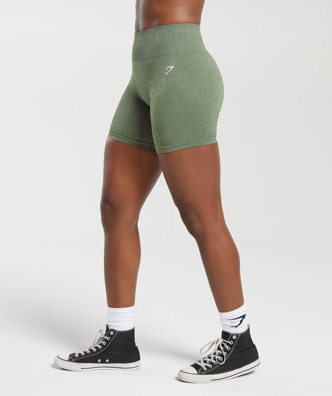 Gymshark Adapt Fleck Seamless Shorts Korte Broek Groen | 82GHFVTJS