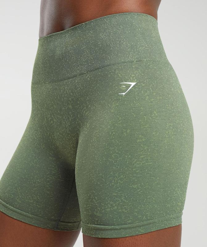 Gymshark Adapt Fleck Seamless Shorts Korte Broek Groen | 82GHFVTJS