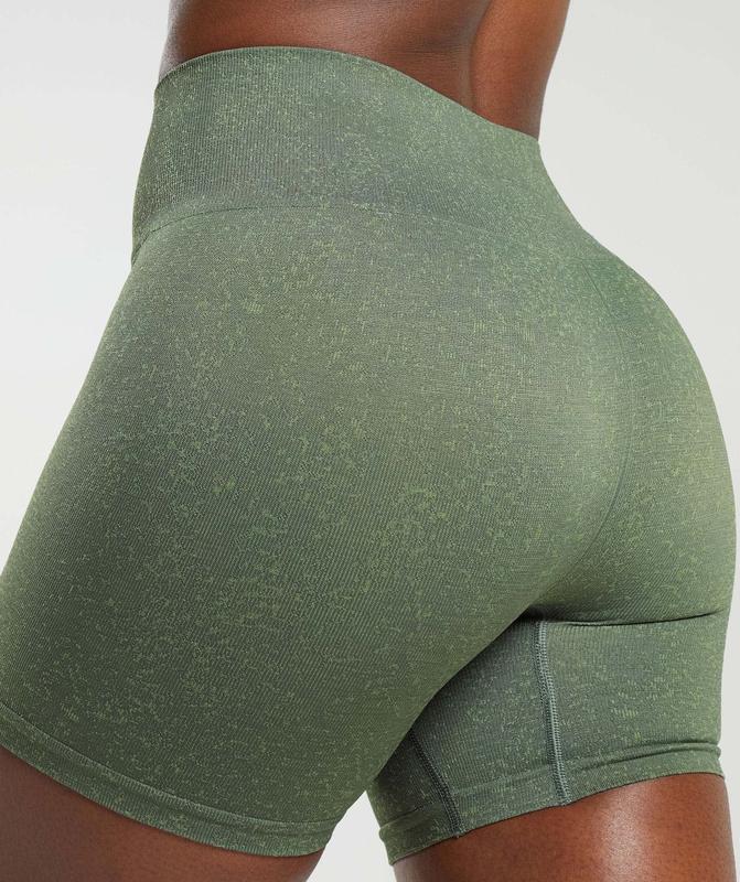 Gymshark Adapt Fleck Seamless Shorts Korte Broek Groen | 82GHFVTJS