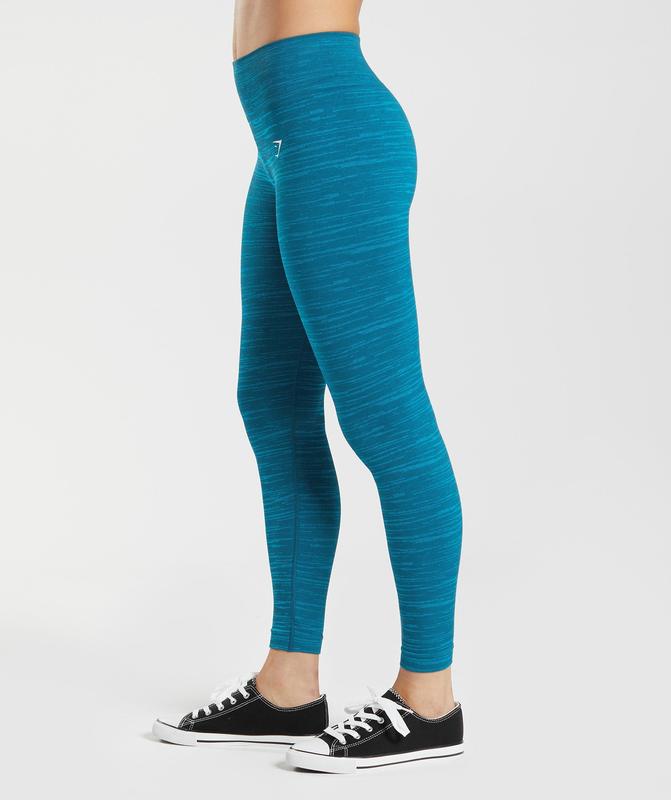 Gymshark Adapt Marl Seamless Leggings Leggings Blauw | 58UZAMFIP