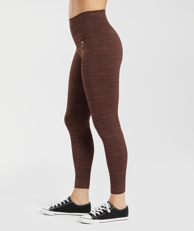 Gymshark Adapt Marl Seamless Leggings Leggings Bruin | 30VHGQSUE