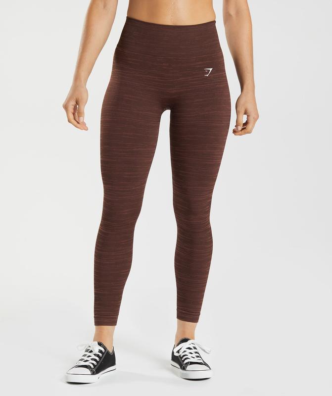 Gymshark Adapt Marl Seamless Leggings Leggings Bruin | 30VHGQSUE