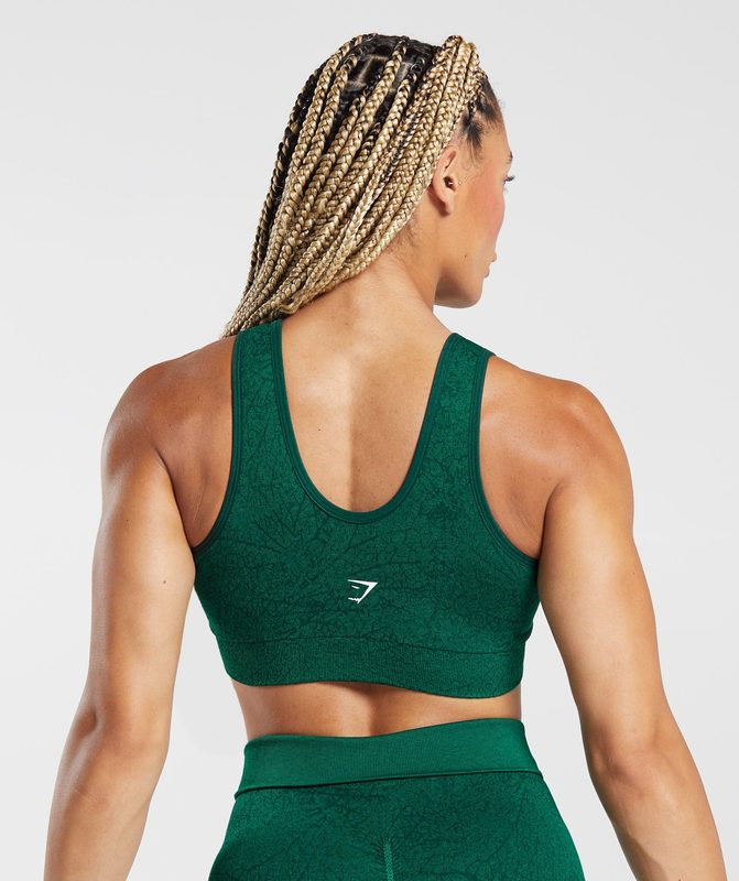 Gymshark Adapt Pattern Seamless Longline Bra Sports Bras Groen | 06RGTXFSC