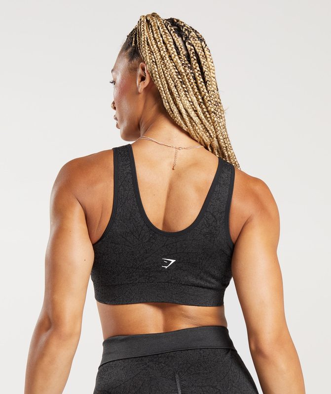 Gymshark Adapt Pattern Seamless Longline Bra Sports Bras Grijs | 34SMHRIEF