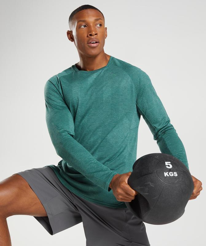 Gymshark Apex Long Sleeve T-Shirt Long Sleeve Top Groen | 40LUEHGDX