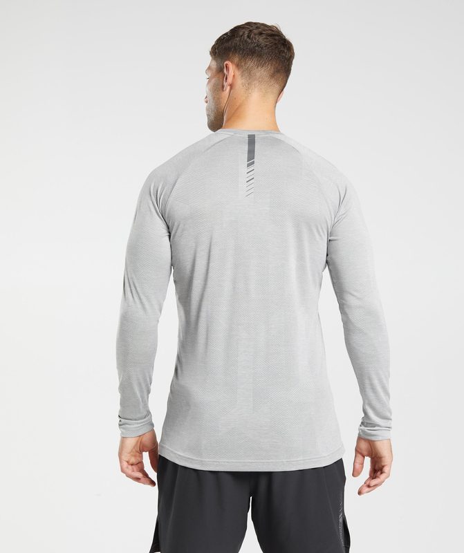 Gymshark Apex Long Sleeve T-Shirt Long Sleeve Top Lichtgrijs | 08IEPRHSU