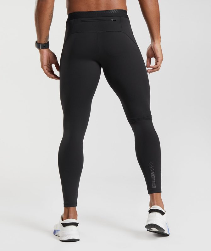 Gymshark Apex Run Tights Baselayer Zwart | 01YOTAFUH