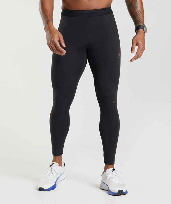 Gymshark Apex Run Tights Baselayer Zwart | 01YOTAFUH