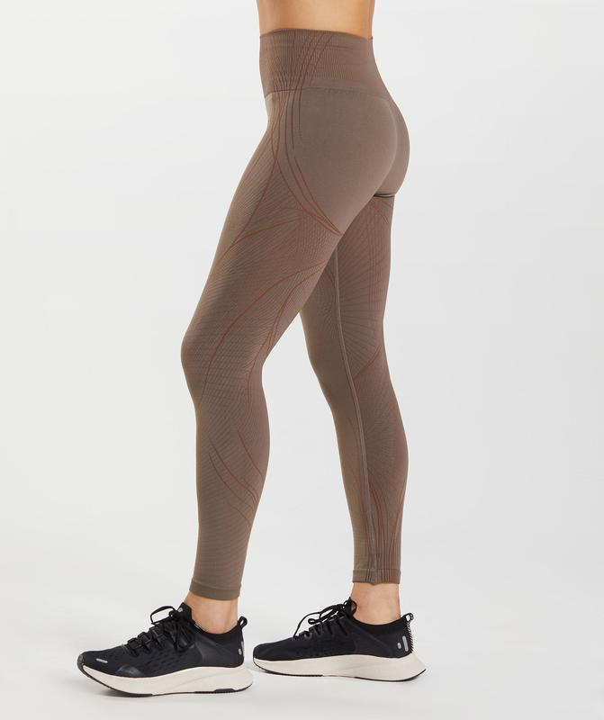 Gymshark Apex Seamless Leggings Leggings Bruin | 82QENYCSR