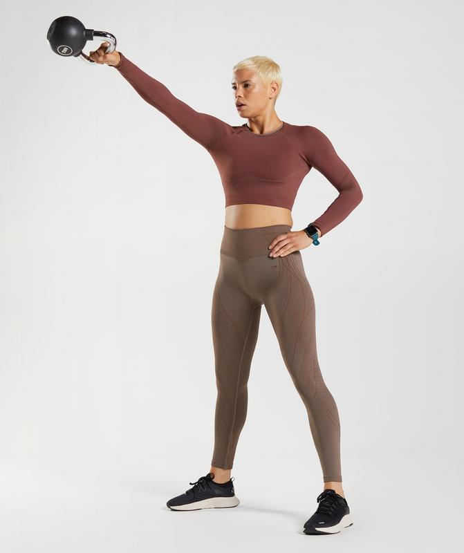 Gymshark Apex Seamless Leggings Leggings Bruin | 82QENYCSR