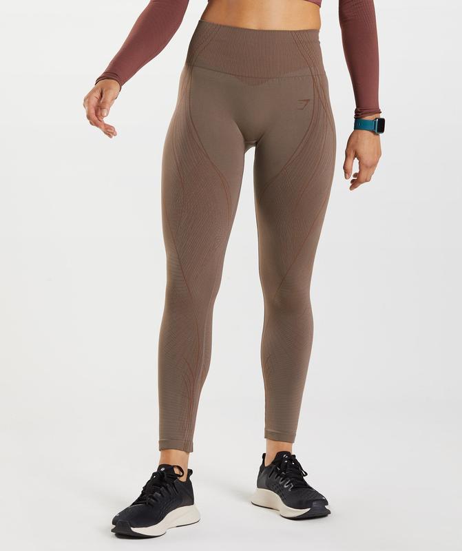 Gymshark Apex Seamless Leggings Leggings Bruin | 82QENYCSR