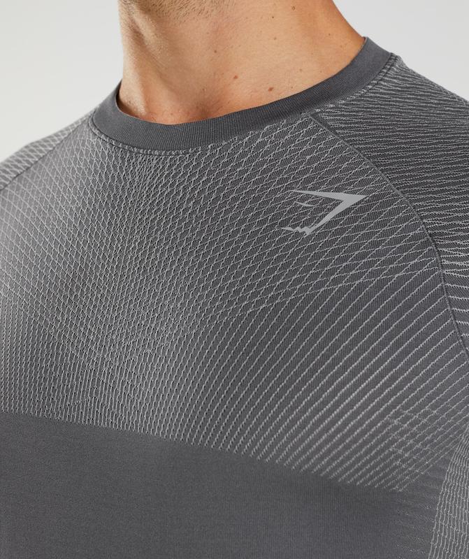 Gymshark Apex Seamless Long Sleeve T-Shirt Long Sleeve Top Grijs | 93WXEOYCR