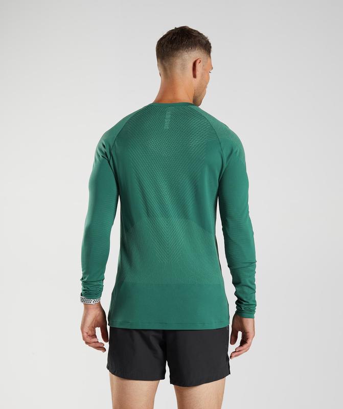 Gymshark Apex Seamless Long Sleeve T-Shirt Long Sleeve Top Groen | 78OHNEKBU