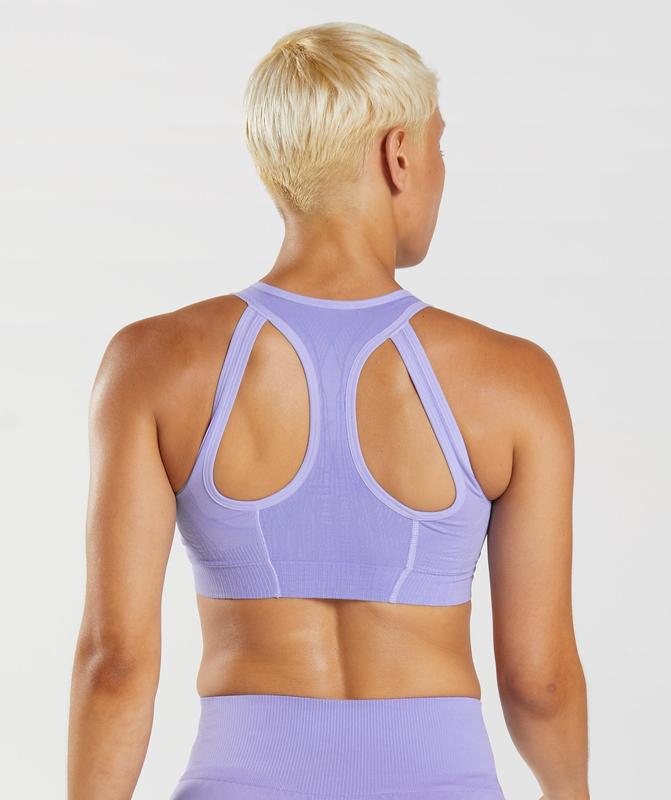 Gymshark Apex Seamless Sports Bra Sports Bras Digital Violet/Dusted Violet | 82FNAIQMB