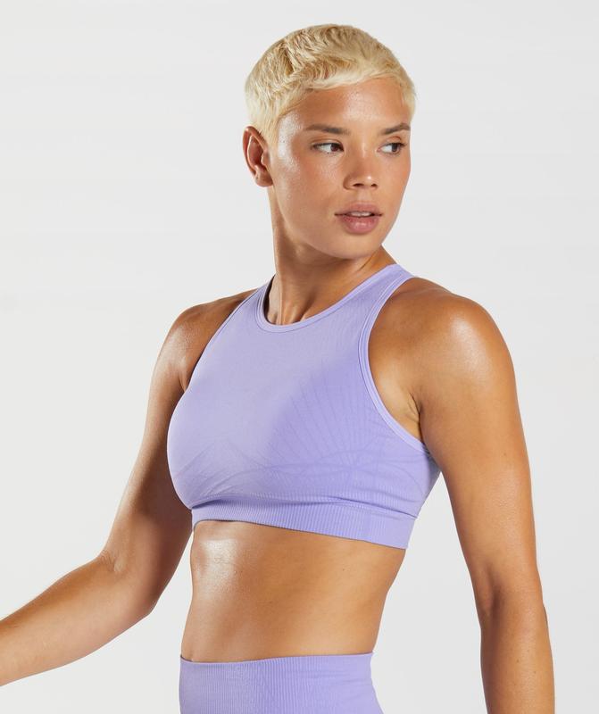 Gymshark Apex Seamless Sports Bra Sports Bras Digital Violet/Dusted Violet | 82FNAIQMB