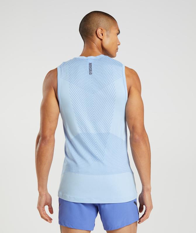 Gymshark Apex Seamless Tank Tanktop Blauw | 53QELVZOJ