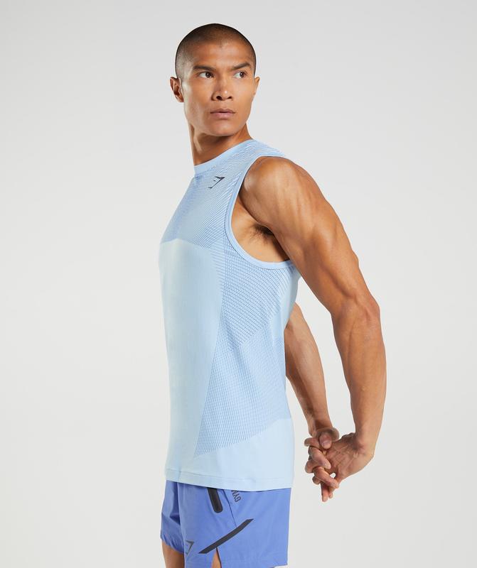 Gymshark Apex Seamless Tank Tanktop Blauw | 53QELVZOJ