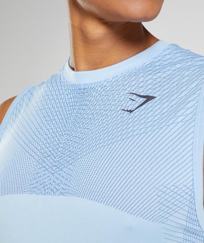 Gymshark Apex Seamless Tank Tanktop Blauw | 53QELVZOJ