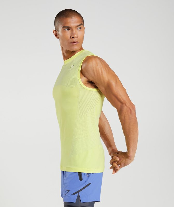 Gymshark Apex Seamless Tank Tanktop Firefly Green/White | 26NVMQAWR