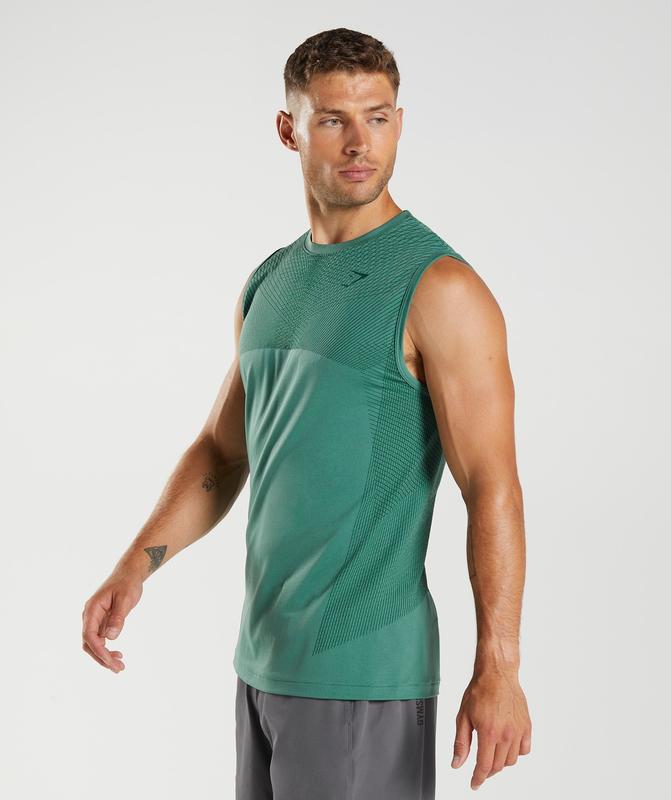 Gymshark Apex Seamless Tank Tanktop Groen | 34SPUWIRG