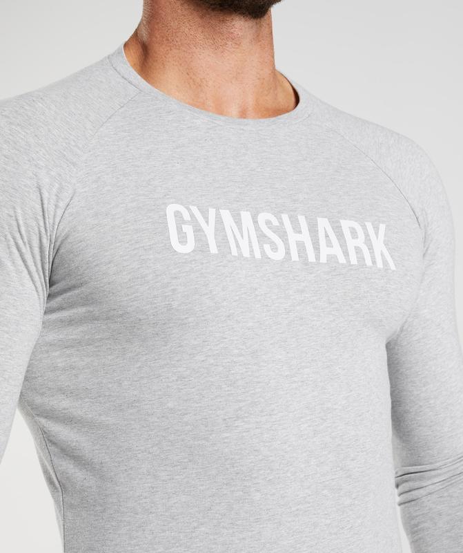 Gymshark Apollo Long Sleeve T-Shirt Long Sleeve Top Lichtgrijs | 07JMDPCWL