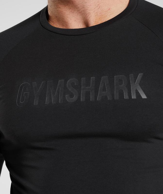 Gymshark Apollo Long Sleeve T-Shirt Long Sleeve Top Zwart | 37AICJOKF