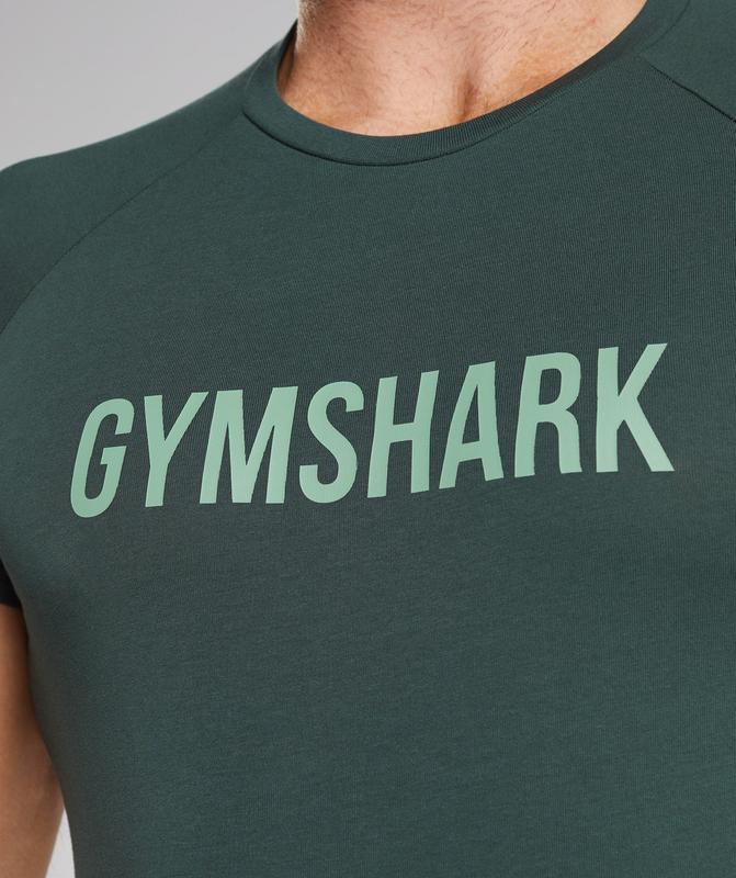 Gymshark Apollo T-Shirt T-Shirts Obsidian Groen | 75WZSFEBG