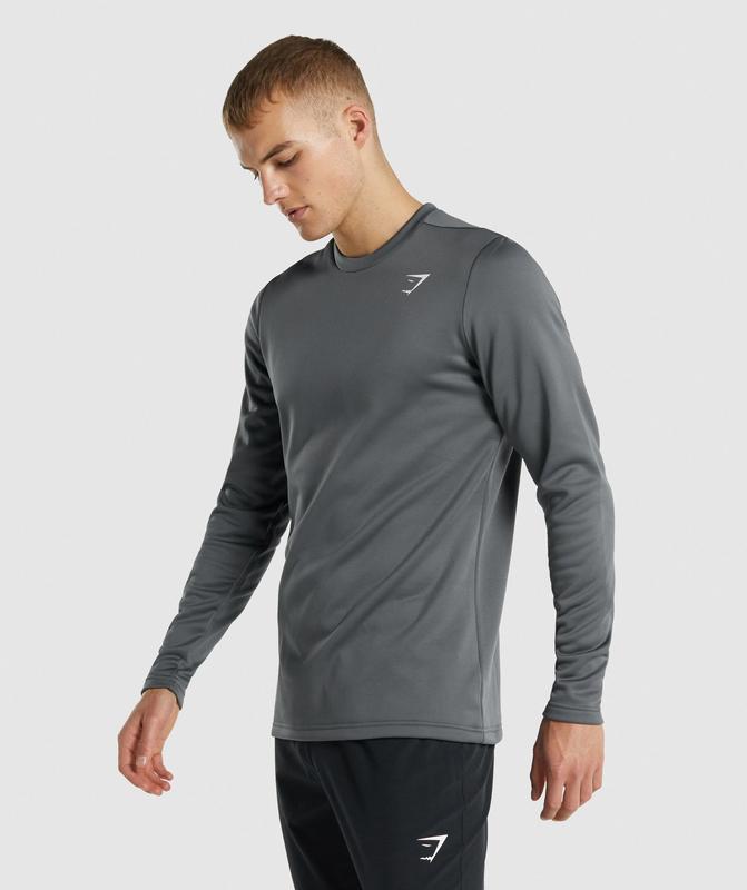 Gymshark Arrival Crew Sweatshirt Pullovers Charcoal | 09GWCAUNL